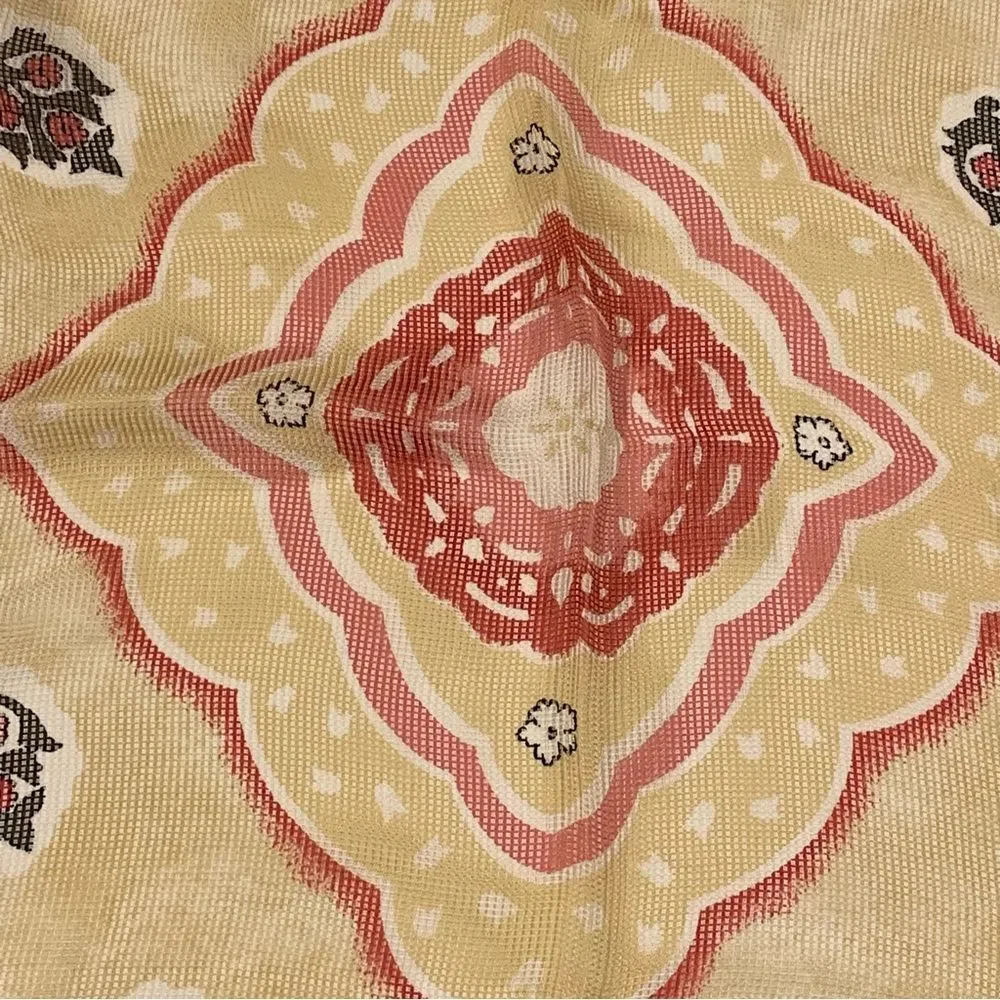 Talbots Peach Salmon &‎ Gold Silk Scarf